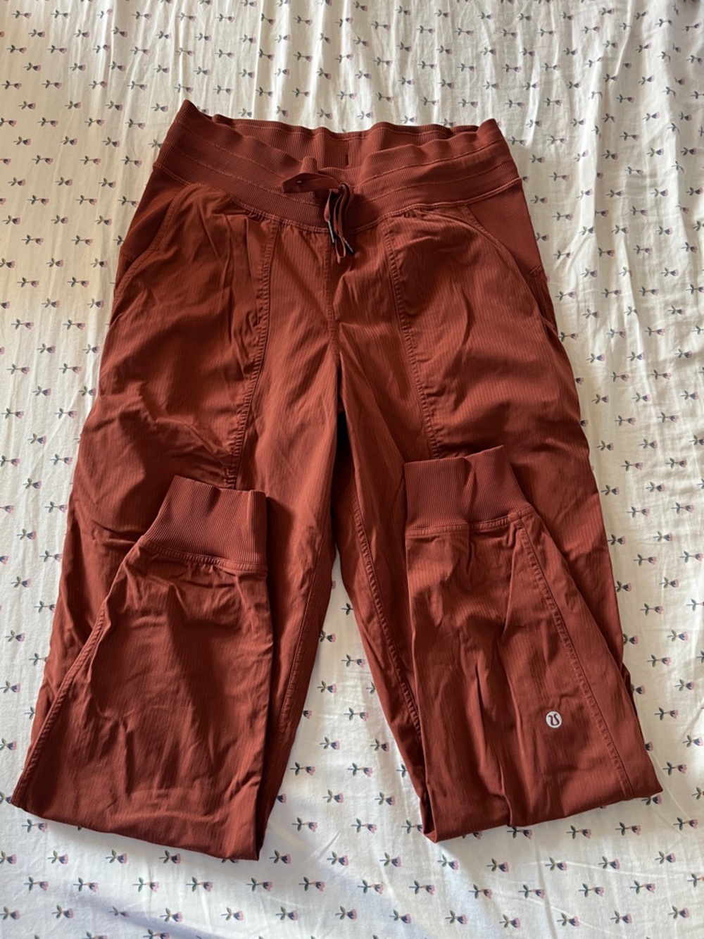lululemon rust red high-waist leggings